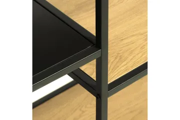 Cytis Industriel Reol 80 cm i Metal med Træplade - Sort - Opbevaring - Hylder & Reoler - Bogreol
