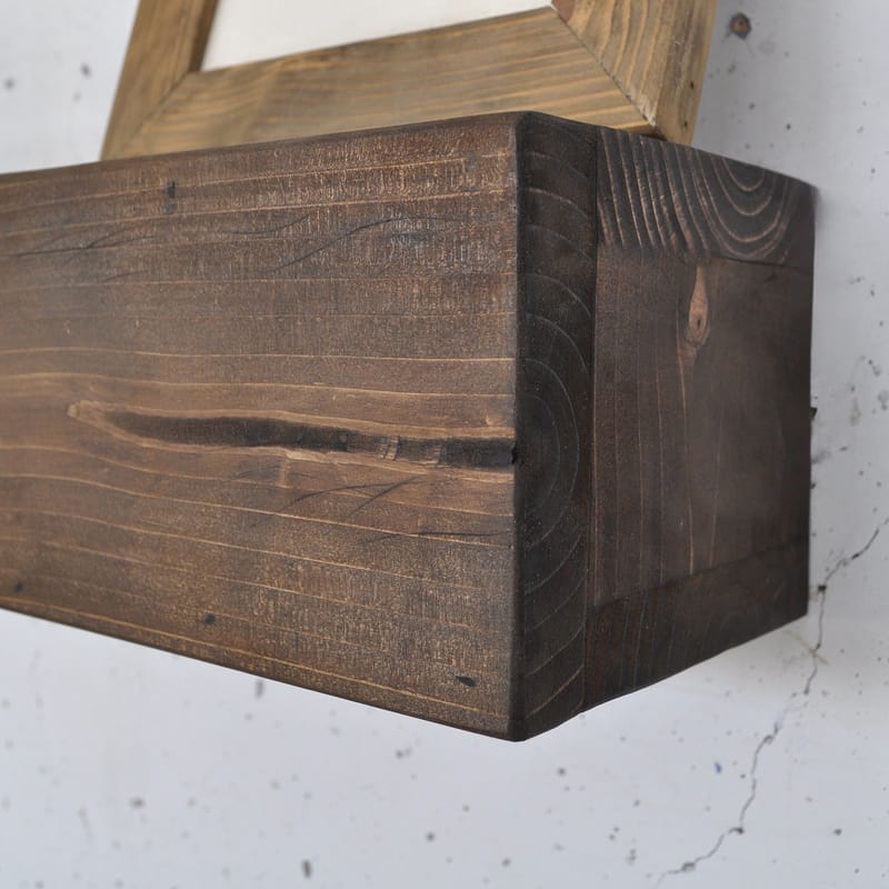 Dekorativ væghylde i træ Hanah Home Rafect Træ (13 x 60 x 11 cm) Model dobbelt hylde - Opbevaring - Hylder & Reoler - Væghylde & vægreol