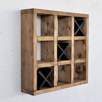 Dekorativ væghylde i træ Hanah Home Raflin (42,5 x 42,5 x 11 cm) Træ / Sort - Opbevaring - Hylder & Reoler - Væghylde & vægreol