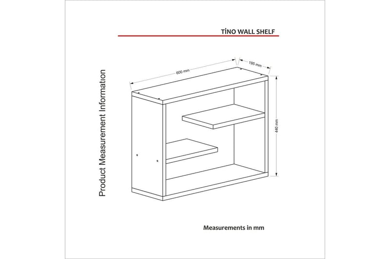 Diren Vægmonteret Hylde 60 cm - Blå - Opbevaring - Hylder & Reoler - Væghylde & vægreol