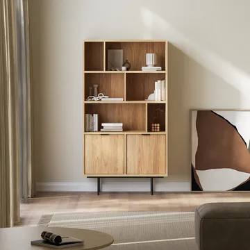 Dravo Reol 90x185 cm - Naturlig hickory - Opbevaring - Hylder & Reoler - Bogreol