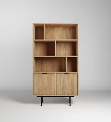 Dravo Reol 90x185 cm - Naturlig hickory - Opbevaring - Hylder & Reoler - Bogreol