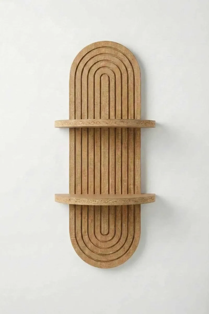 Drelor væghylde 20x70 cm, Brun