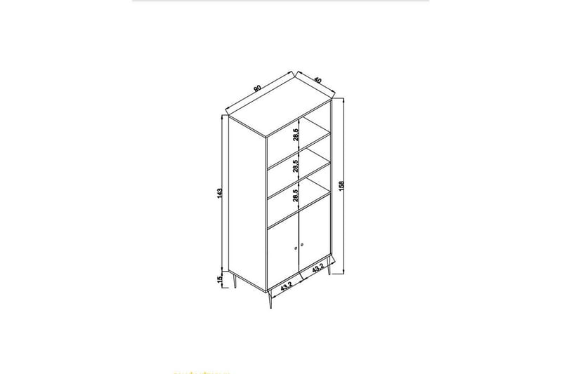 Elili Reol 40 cm - Brun - Opbevaring - Hylder & Reoler - Bogreol