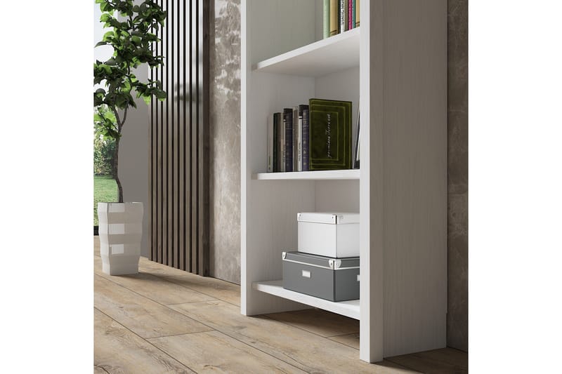 Elspet Reol 64 cm - Brun/Hvid - Opbevaring - Hylder & Reoler - Bogreol