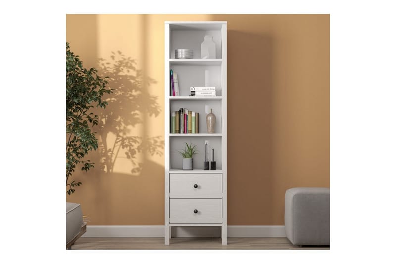 Elvan Bogreol 50,2 cm - Natur/Hvid - Opbevaring - Hylder & Reoler - Bogreol