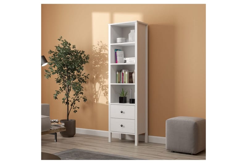 Elvan Bogreol 50,2 cm - Natur/Hvid - Opbevaring - Hylder & Reoler - Bogreol