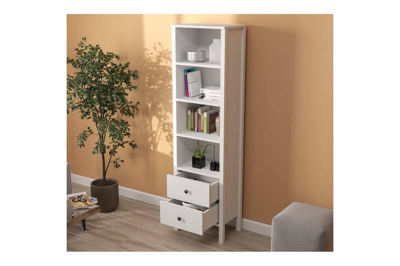 Elvan Bogreol 50,2 cm - Natur/Hvid - Opbevaring - Hylder & Reoler - Bogreol