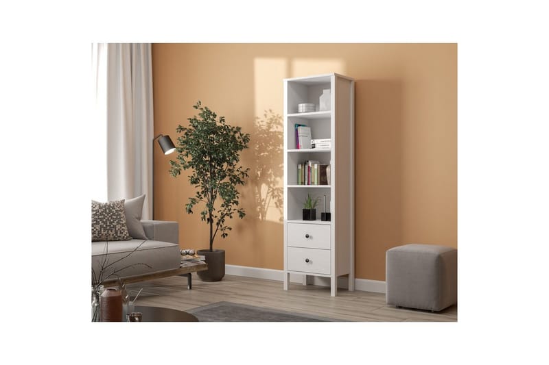 Elvan Bogreol 50,2 cm - Natur/Hvid - Opbevaring - Hylder & Reoler - Bogreol