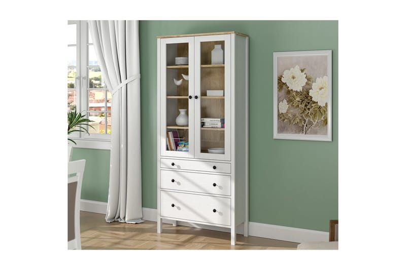 Elvan Bogreol 83 cm - Natur/Hvid - Opbevaring - Hylder & Reoler - Bogreol