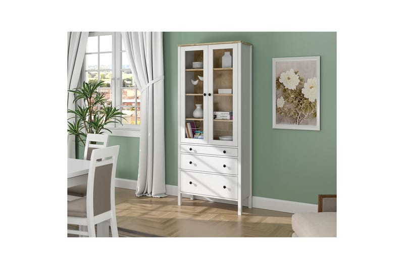 Elvan Bogreol 83 cm - Natur/Hvid - Opbevaring - Hylder & Reoler - Bogreol