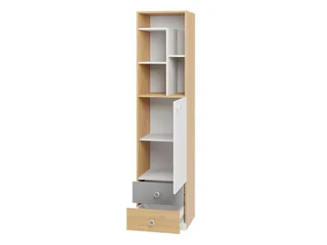 Elvaren Bogreol 45 cm i Eg - Sort|Hvid - Opbevaring - Hylder & Reoler - Bogreol