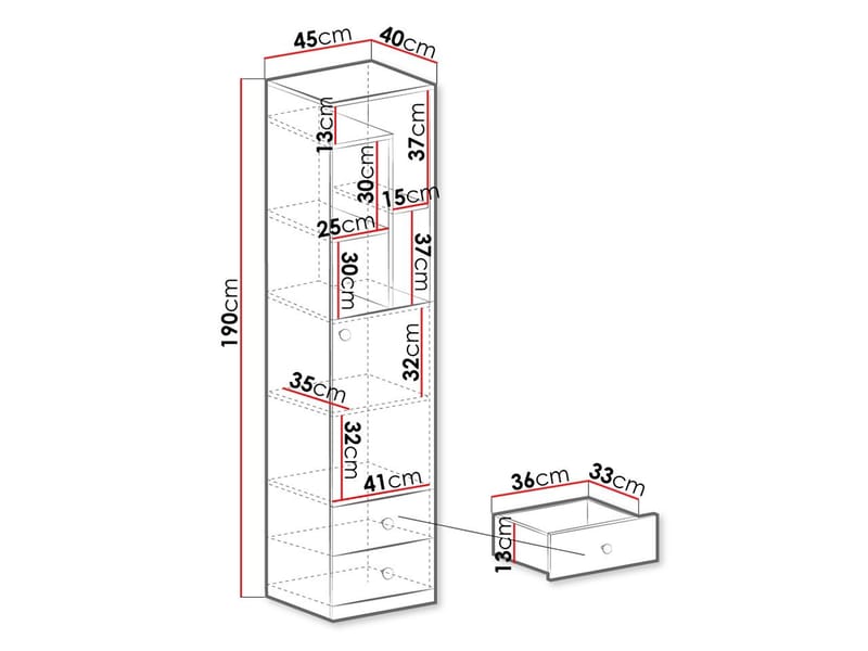 Elvaren Bogreol 45 cm - Opbevaring - Hylder & Reoler - Bogreol