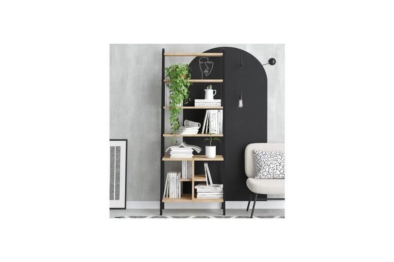 Elyros Bogreol 64 cm - Eg/Sort - Opbevaring - Hylder & Reoler - Bogreol