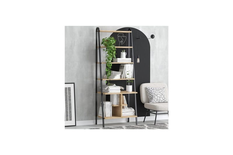 Elyros Bogreol 64 cm - Eg/Sort - Opbevaring - Hylder & Reoler - Bogreol