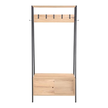Entrehylde HOME4YOU Hannes 84x40x180 cm rustik melamin med skuffe - rustik melamin - Opbevaring - Hylder & Reoler - Hylder & hyldeknægte