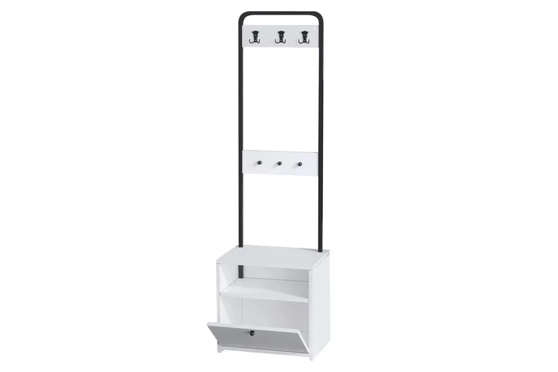 Entrestativ Springhill Hvid / Sort - Sort/Hvid - Møbler - Entrémøbler - Møbelsæt til hall og entre