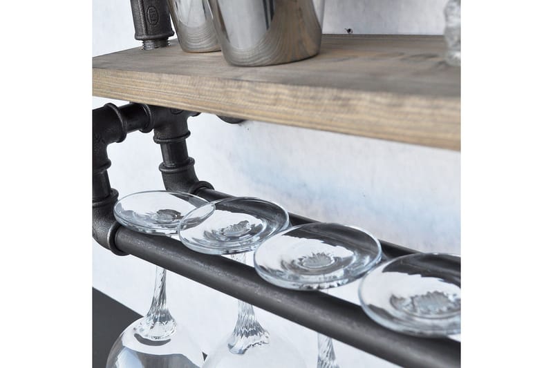 Evila Væghylde Rør / træ - Træ / sort - Opbevaring - Hylder & Reoler - Væghylde & vægreol