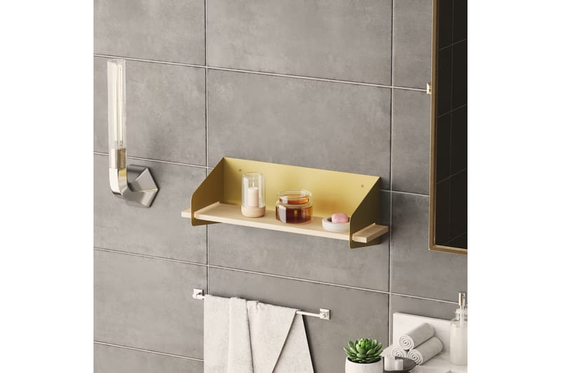 Faeryn Væghylde 60 cm - Guld - Opbevaring - Hylder & Reoler - Væghylde & vægreol