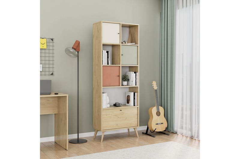 Felyra Reol 67 cm - Multifarvet - Opbevaring - Hylder & Reoler - Bogreol
