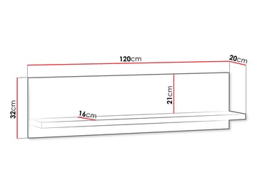 Fonti Væghylde 120 cm - Brun - Opbevaring - Hylder & Reoler - Væghylde & vægreol
