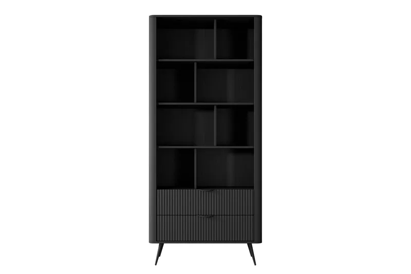 Forba Bogreol 88 cm i Mørkt Træ, Sort