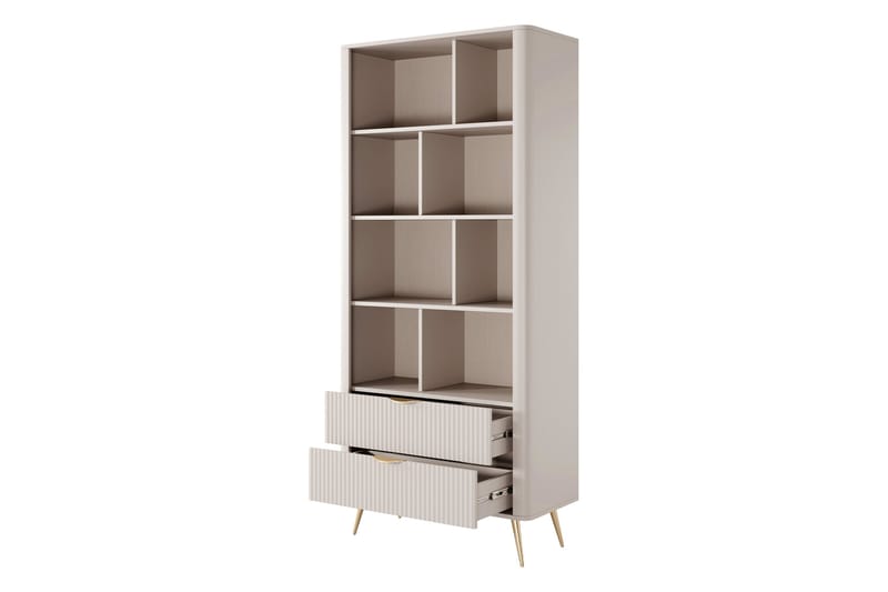 Forba Bogreol 88 cm i Mørkt Træ - Sort - Opbevaring - Hylder & Reoler - Bogreol