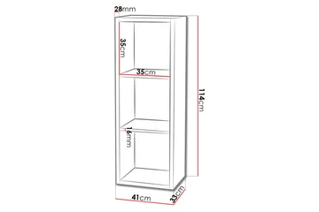 Franzine Bogreol 41 cm i Eg - Beige - Opbevaring - Hylder & Reoler - Bogreol