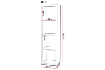 Franzine Bogreol 41 cm i Malet Træ - Hvid - Opbevaring - Hylder & Reoler - Bogreol