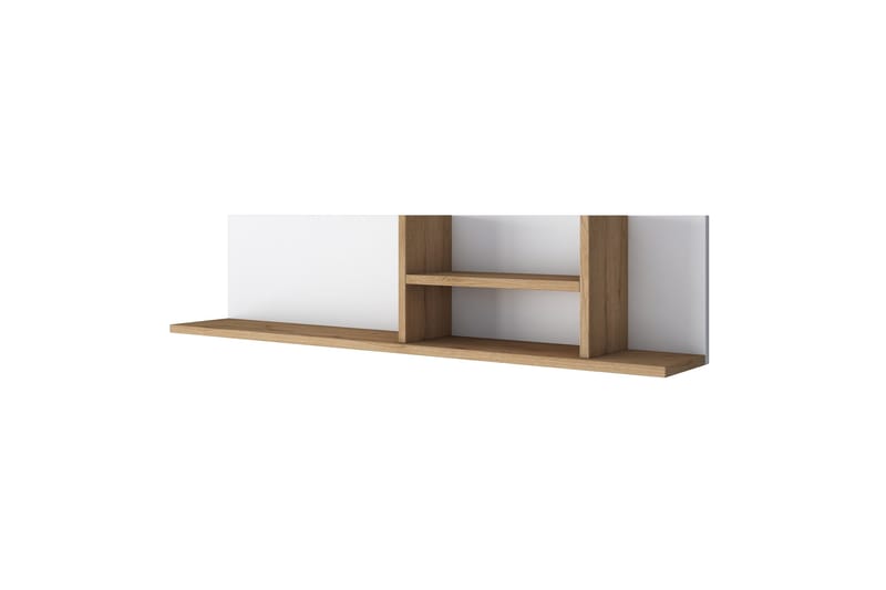 Friederich Væghylde 120 cm, Hvid/Valnød