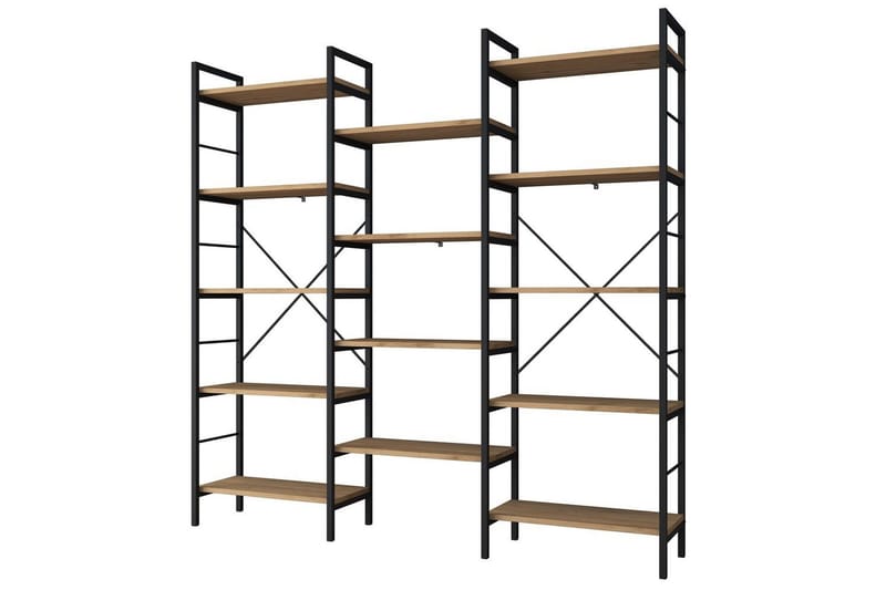 Goldmere Bogreol 176 cm i Valnød - Lysebrun - Opbevaring - Hylder & Reoler - Bogreol