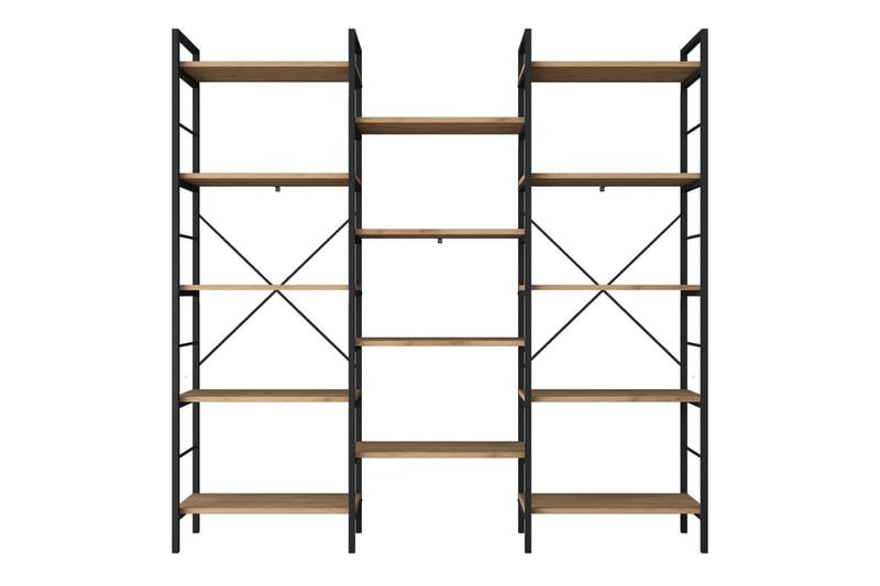 Goldmere Bogreol 176 cm i Valnød - Lysebrun - Opbevaring - Hylder & Reoler - Bogreol