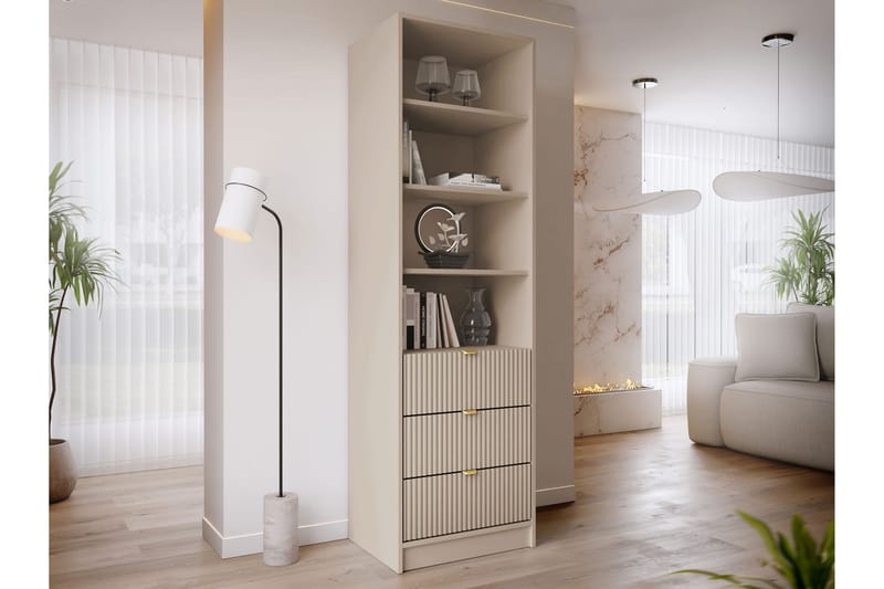 Gudelia Bogreol 60x40 cm - Beige - Opbevaring - Hylder & Reoler - Bogreol