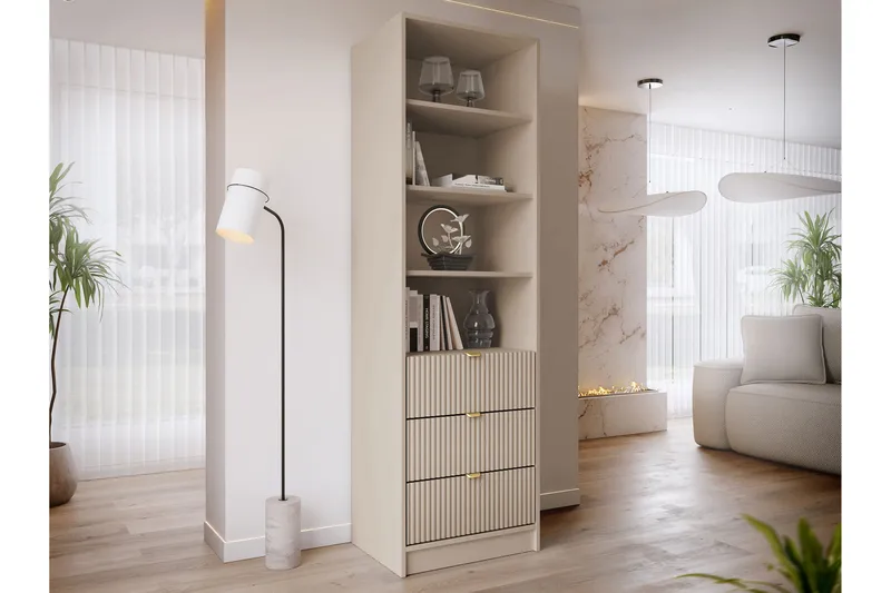 Gudelia Bogreol 60x40 cm - Beige - Opbevaring - Hylder & Reoler - Bogreol