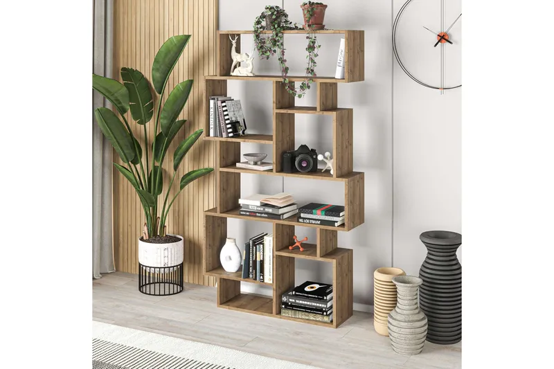 Hardy Bogreol 96 cm i Valnød - Brun - Opbevaring - Hylder & Reoler - Bogreol