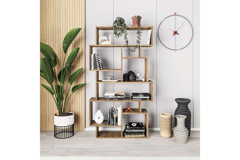 Hardy Bogreol 96 cm i Valnød - Brun - Opbevaring - Hylder & Reoler - Bogreol