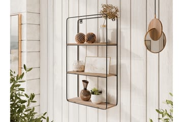 Hari Væghylde 30 cm - Sort / Beige - Opbevaring - Hylder & Reoler - Væghylde & vægreol