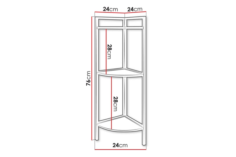 Harmani Reol 24 cm - Sort - Opbevaring - Hylder & Reoler - Bogreol