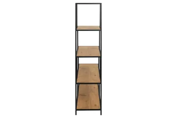 Hartsoe Bogreol 135 cm i Metal med Træplade - Brun - Opbevaring - Hylder & Reoler - Bogreol