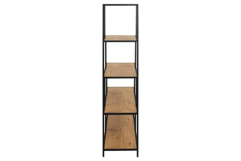 Hartsoe Bogreol 135 cm i Metal med Træplade - Brun - Opbevaring - Hylder & Reoler - Bogreol