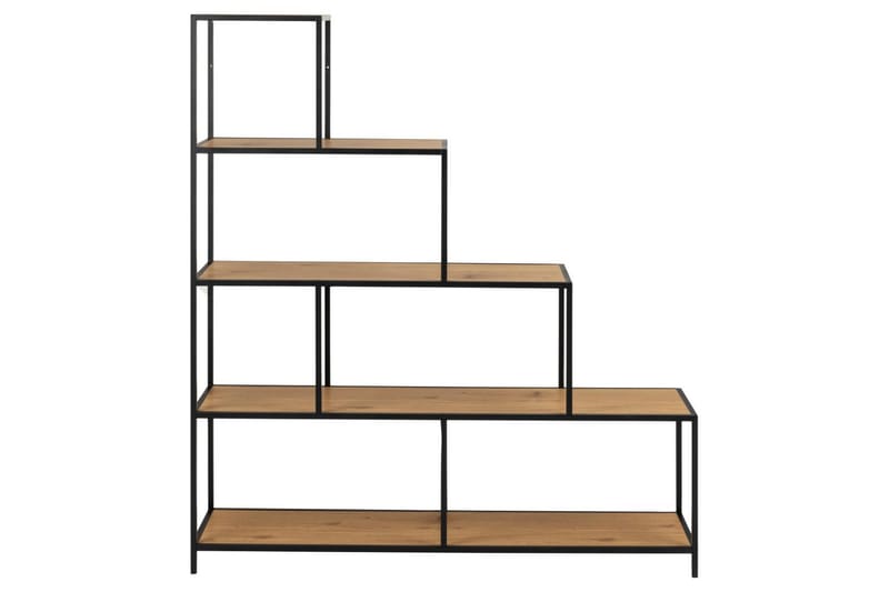 Hartsoe Bogreol 135 cm i Metal med Træplade - Brun - Opbevaring - Hylder & Reoler - Bogreol