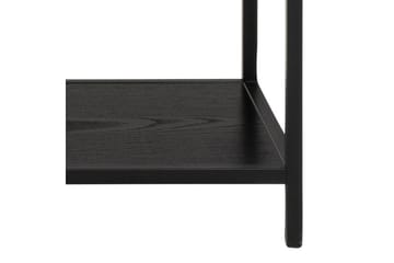 Hartsoe Bogreol 135 cm i Metal med Træplade - Sort - Opbevaring - Hylder & Reoler - Bogreol