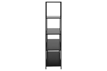 Hartsoe Bogreol 135 cm i Metal med Træplade - Sort - Opbevaring - Hylder & Reoler - Bogreol