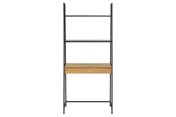 Hartsoe Bogreol 77 cm i Metal med Træplade - Sort|Beige - Opbevaring - Hylder & Reoler - Bogreol