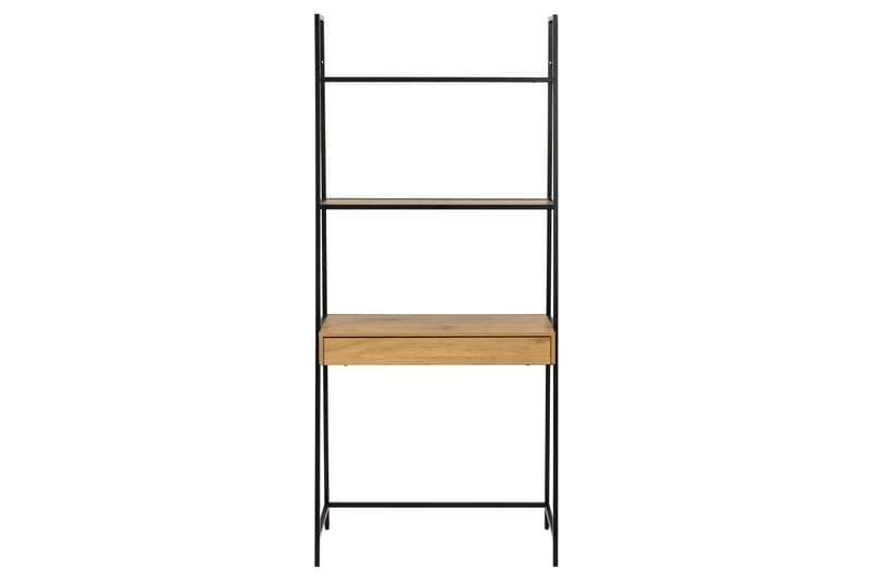 Hartsoe Bogreol 77 cm i Metal med Træplade - Sort|Beige - Opbevaring - Hylder & Reoler - Bogreol