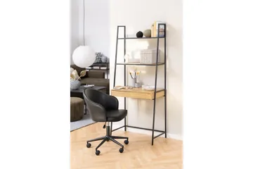 Hartsoe Bogreol 77 cm i Metal med Træplade - Sort|Beige - Opbevaring - Hylder & Reoler - Bogreol