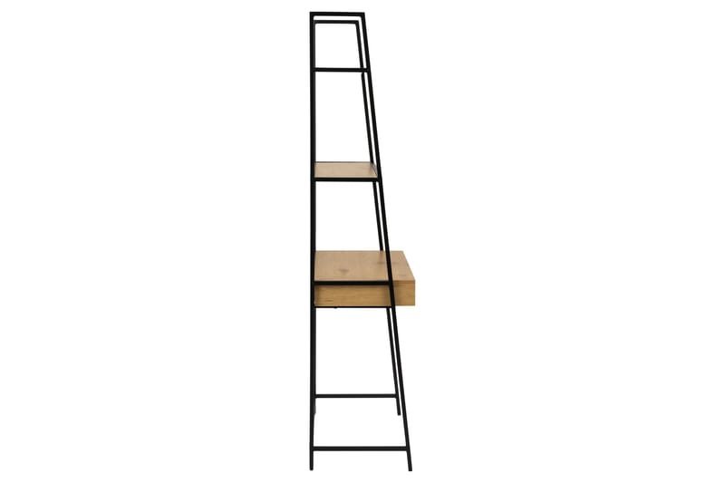 Hartsoe Bogreol 77 cm i Metal med Træplade - Sort|Beige - Opbevaring - Hylder & Reoler - Bogreol