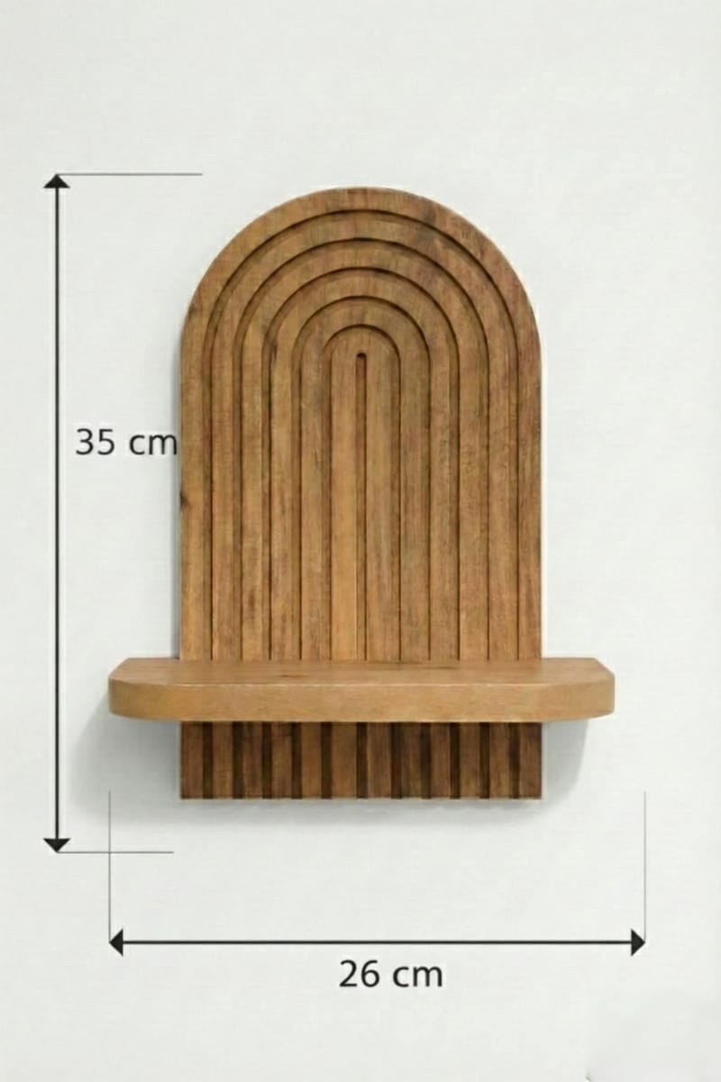 Hasina Væghylde 26x35x13 cm - Eg - Opbevaring - Hylder & Reoler - Væghylde & vægreol