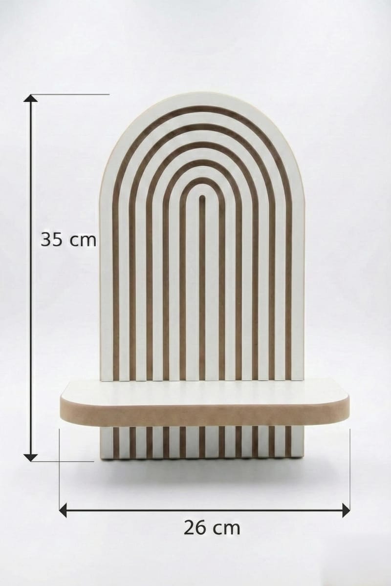 Hasina Væghylde 26x35x13 cm - Hvid - Opbevaring - Hylder & Reoler - Væghylde & vægreol