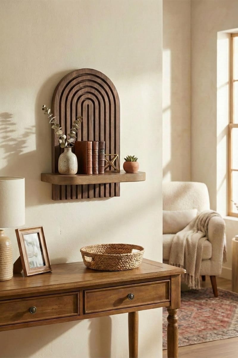 Hasina Væghylde 26x35x13 cm - Wenge - Opbevaring - Hylder & Reoler - Væghylde & vægreol